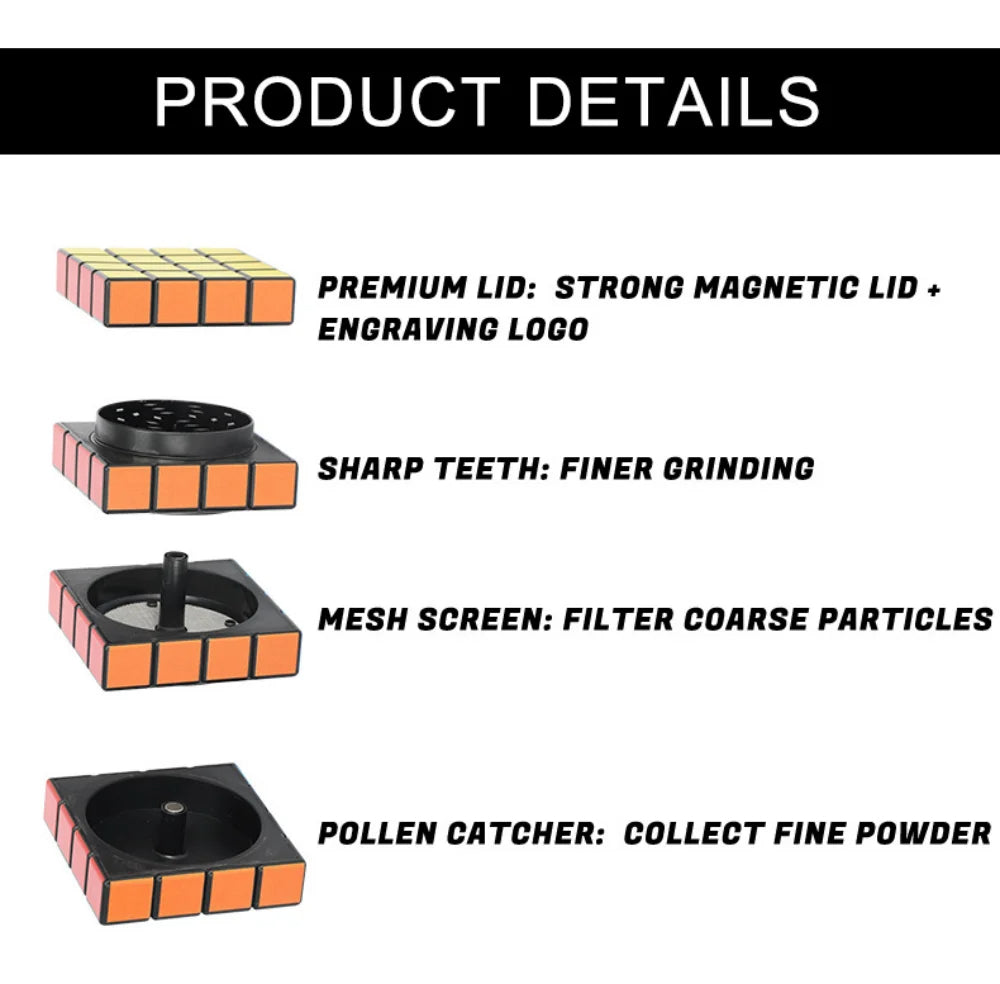 PuffChillin™ - 4 Layers Rubik Cube Grinder