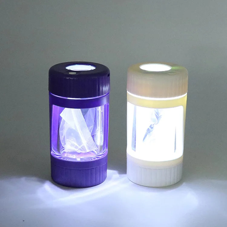 PuffChillin™ - 4In1 LED Tobacco Storage Jar with Grinder