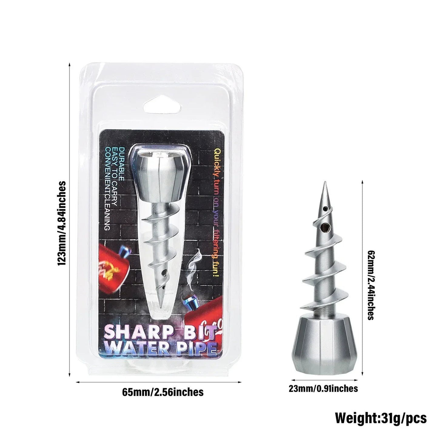 PuffChillin™ - Sharp Screw Water Pipe