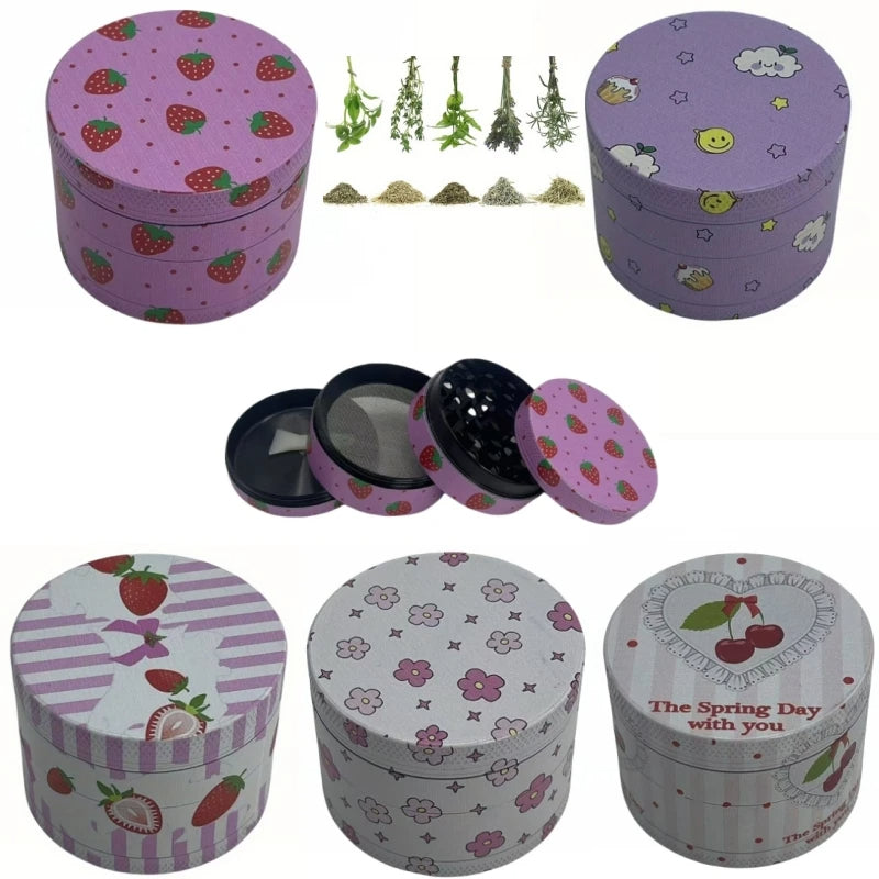 PuffChillin™ - Cute Pink Manual Herb Grinder