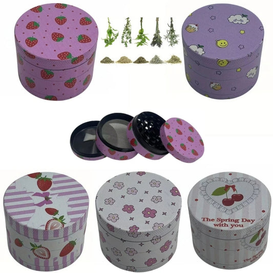 PuffChillin™ - Cute Pink Manual Herb Grinder