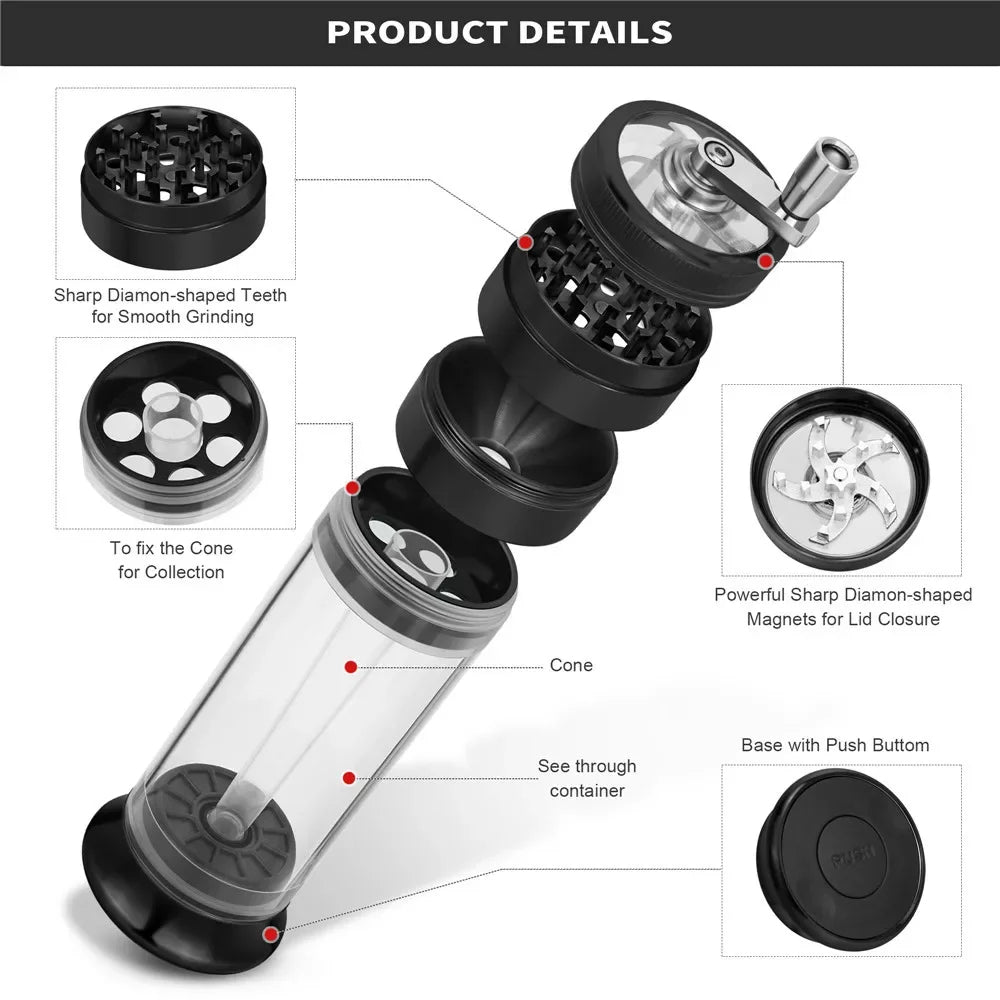 PuffChillin™ - 4 Layer Tobacco Grinder Crusher
