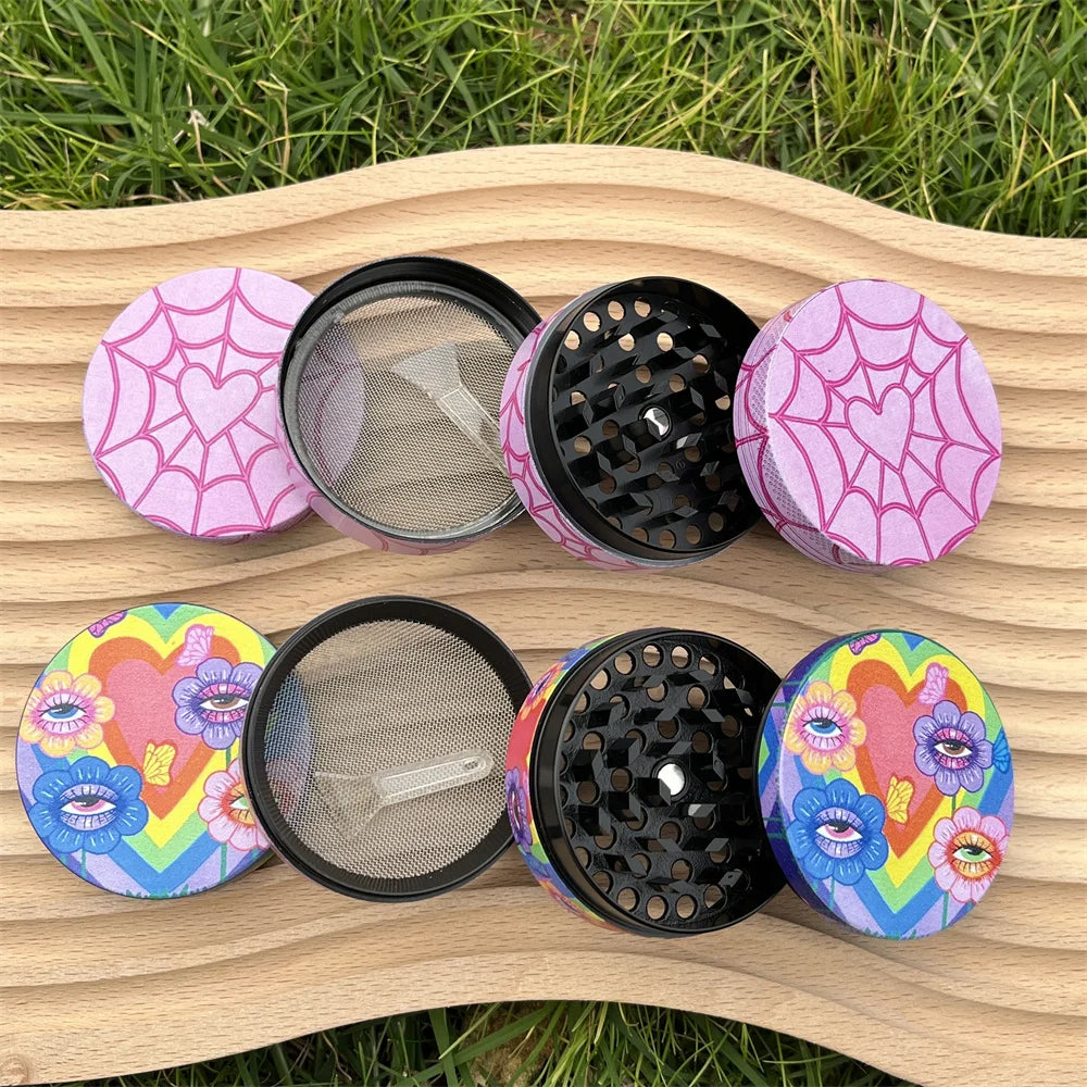 PuffChillin™ - Heart Patterned Herb Grinder