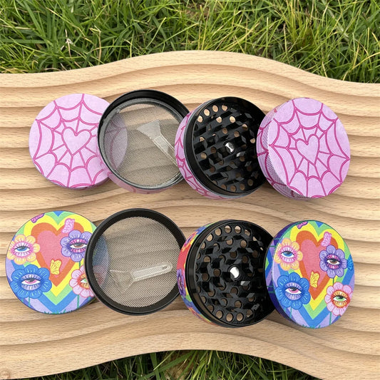 PuffChillin™ - Heart Patterned Herb Grinder