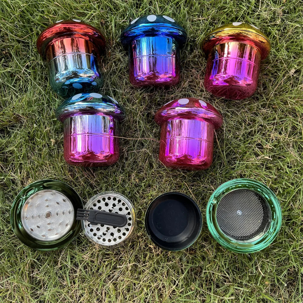 PuffChillin™ - 4 Layer Mushroom Shaped Herb Grinder