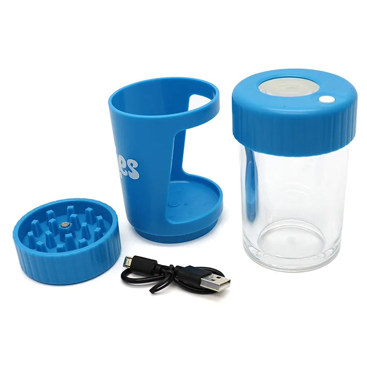 PuffChillin™ - 4In1 LED Tobacco Storage Jar with Grinder