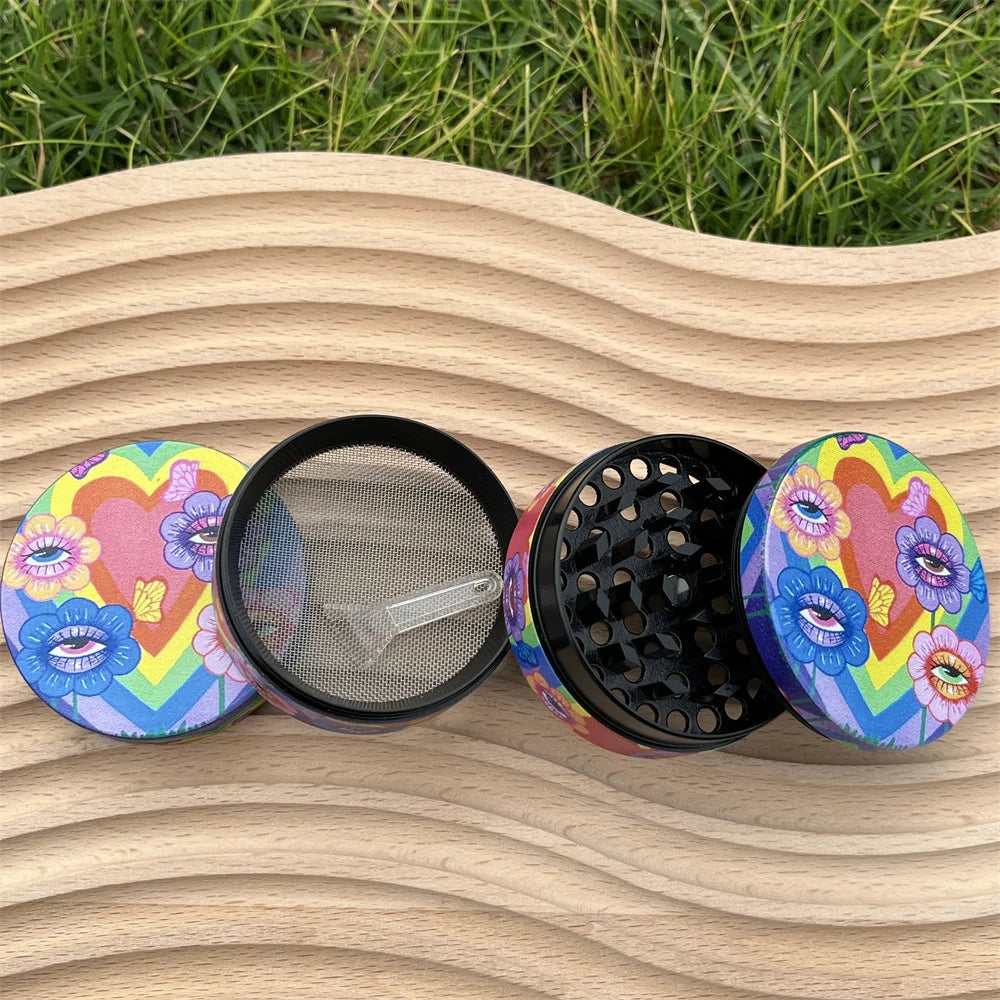 PuffChillin™ - Heart Patterned Herb Grinder