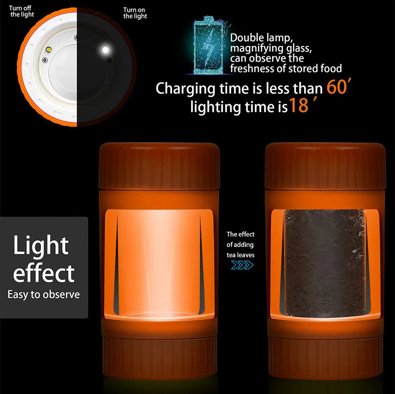 PuffChillin™ - 4In1 LED Tobacco Storage Jar with Grinder