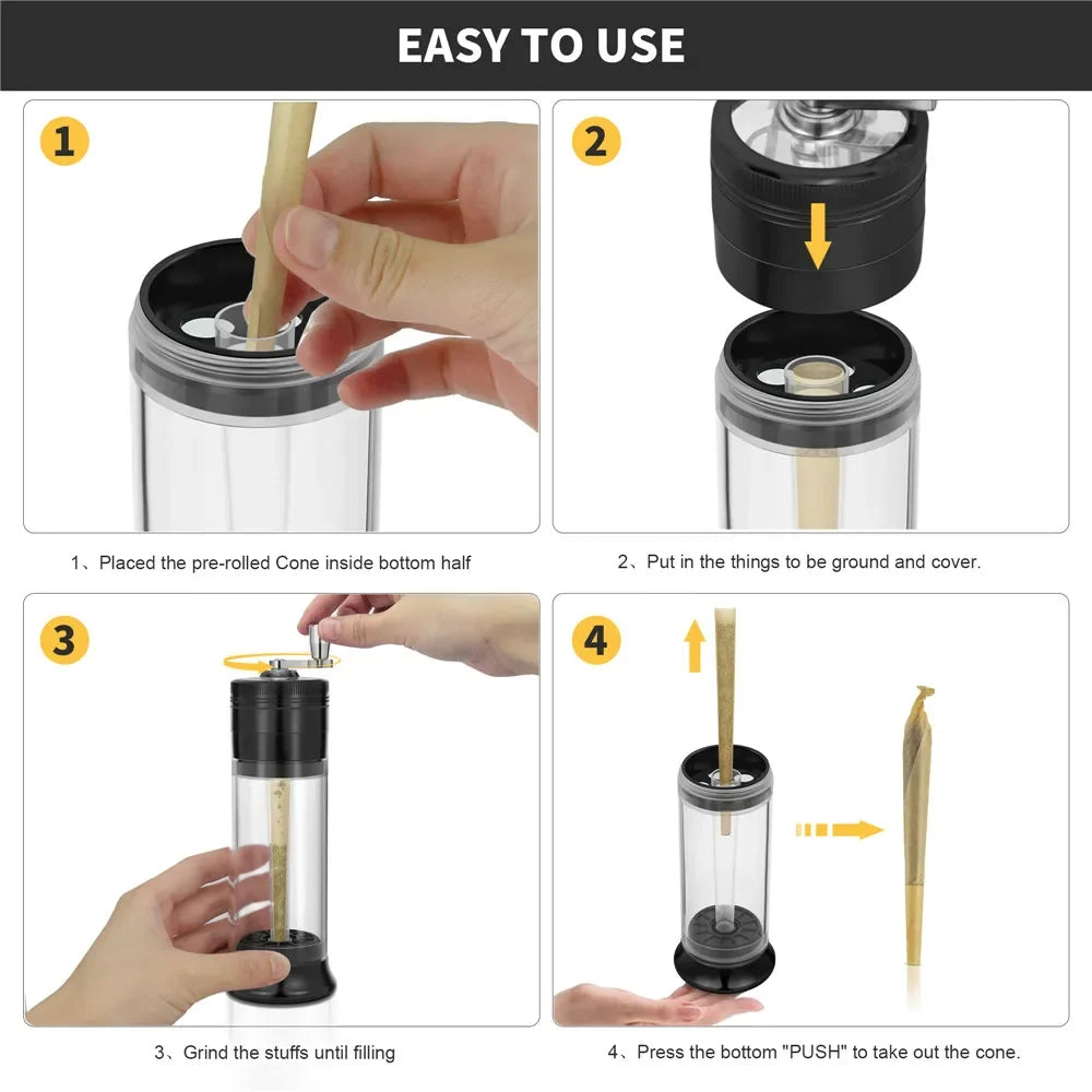 PuffChillin™ - 4 Layer Tobacco Grinder Crusher