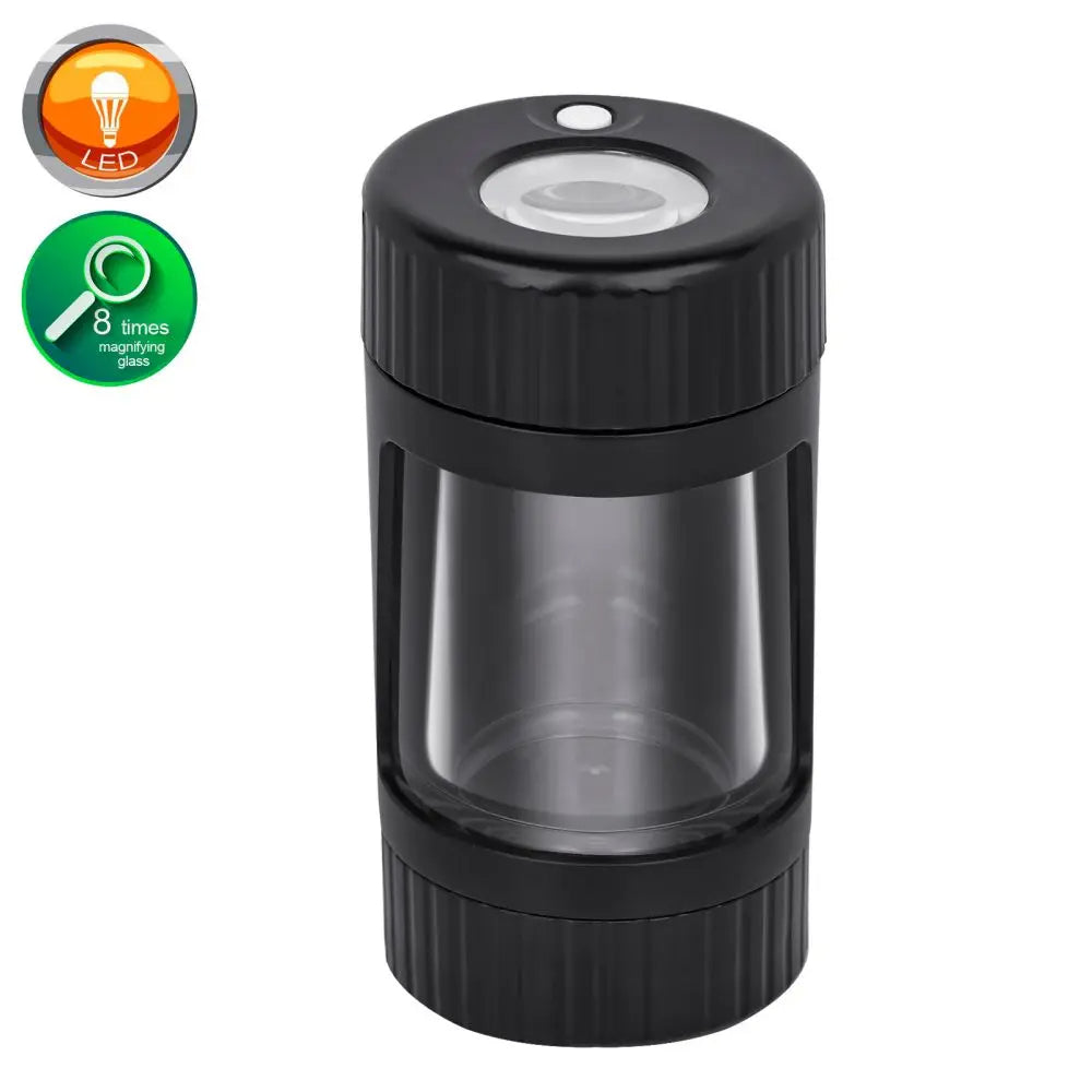 PuffChillin™ - 4In1 LED Tobacco Storage Jar with Grinder