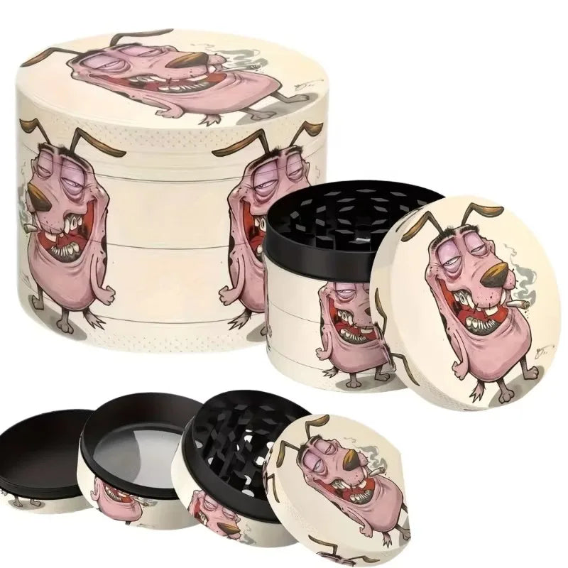 PuffChillin™ - 4 Layer Pink Dog Grinder Tobacco